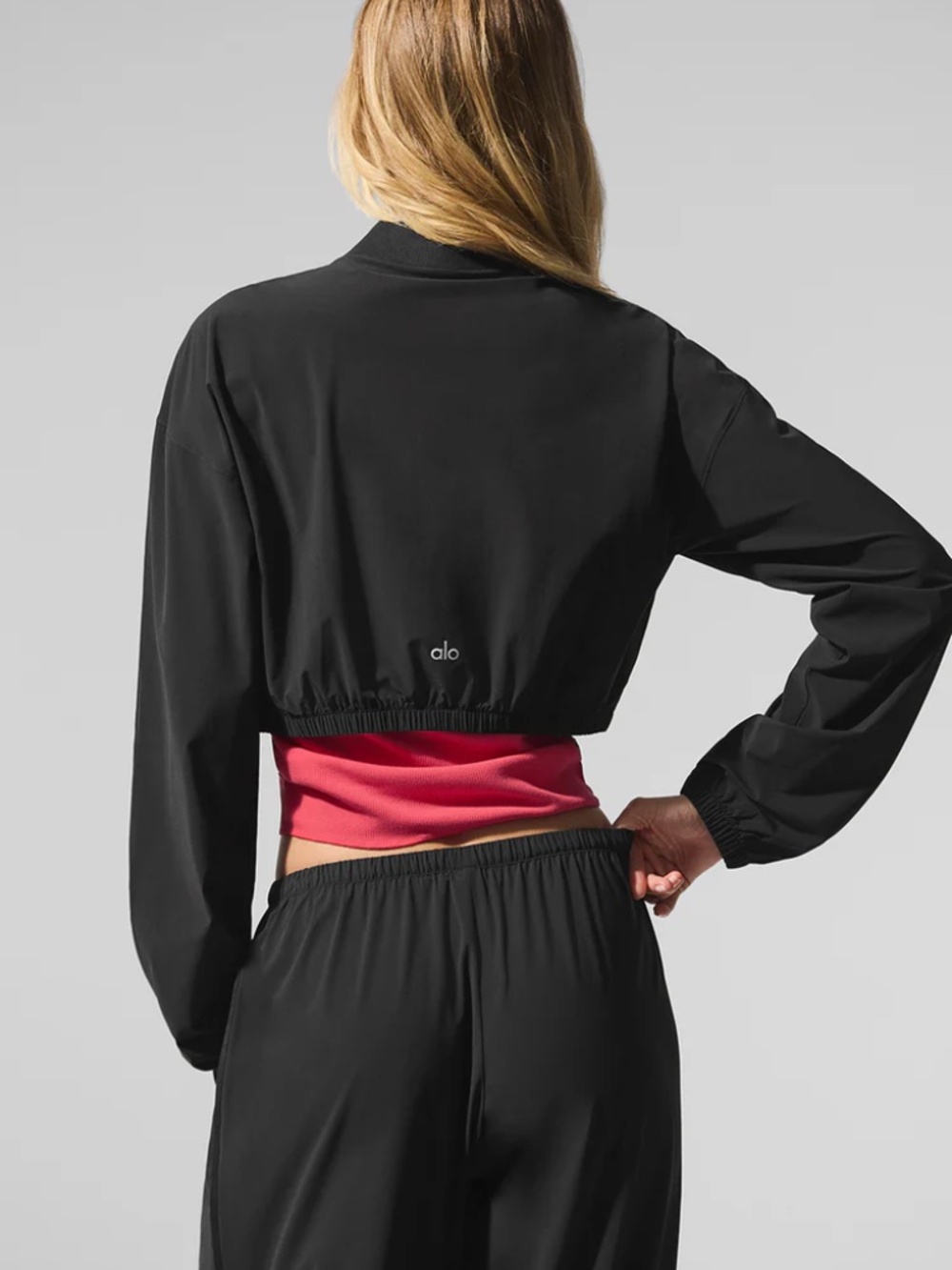 Alo Cropped Breezy Full-Zip Cover Up - Picture 3 of 5